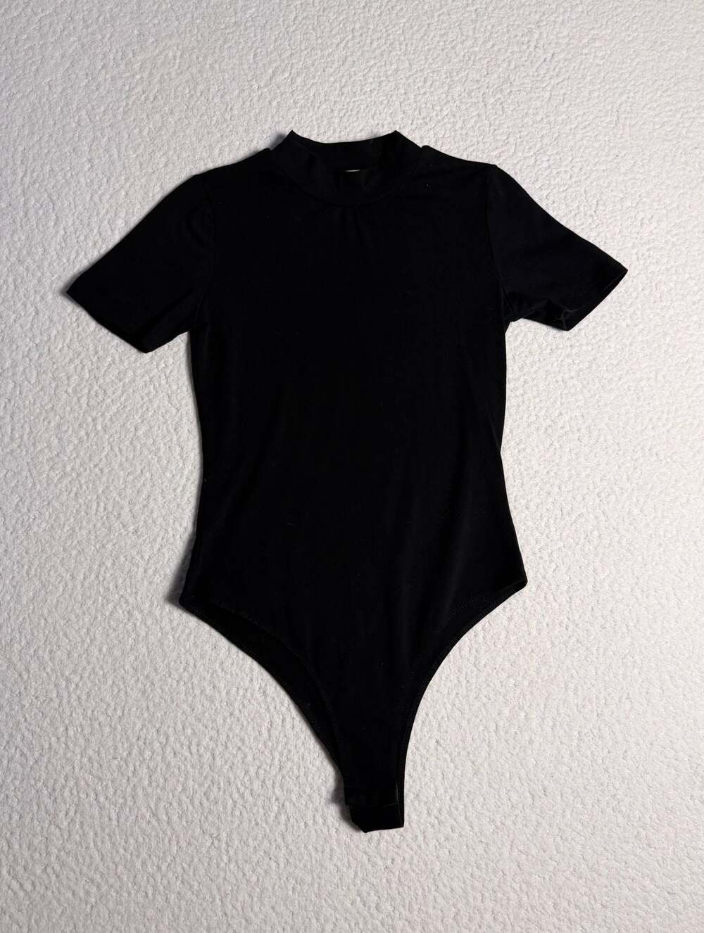 GB Black Mock Neck Short Sleeve Bodysuit Size S
